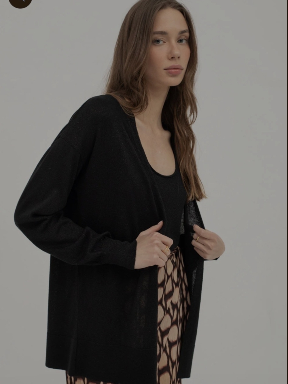 Mus & Bombon  Touro Cardigan  Black Size Small NWT